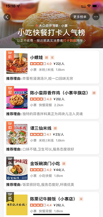 賀|陳小蠻蒜香炸雞獲小吃快餐打卡人氣榜二